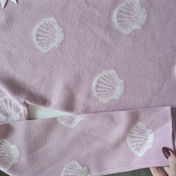 Philosophy Soft Pink Knit Long Sleeve Shell Print Top - Picture 4 of 5